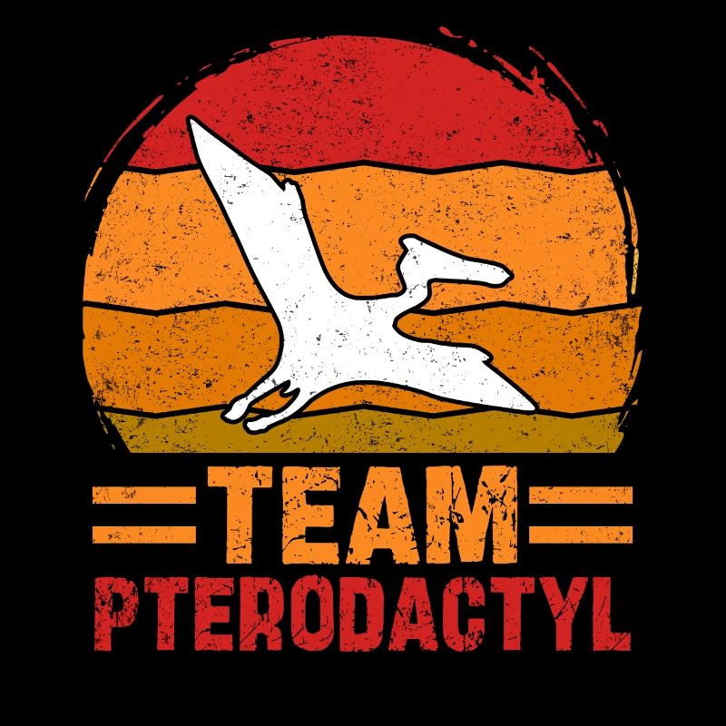L’équipe Pterodactyl Dinosaur Retro Design