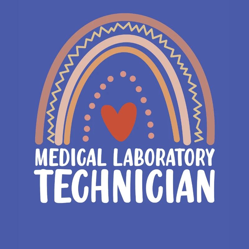 Medical Laboratory Technician Boho Rainbow Funny