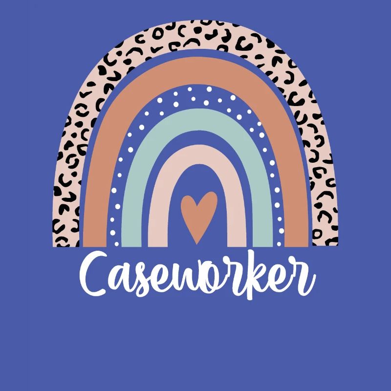 Caseworker Rainbow Leopard Funny Caseworker