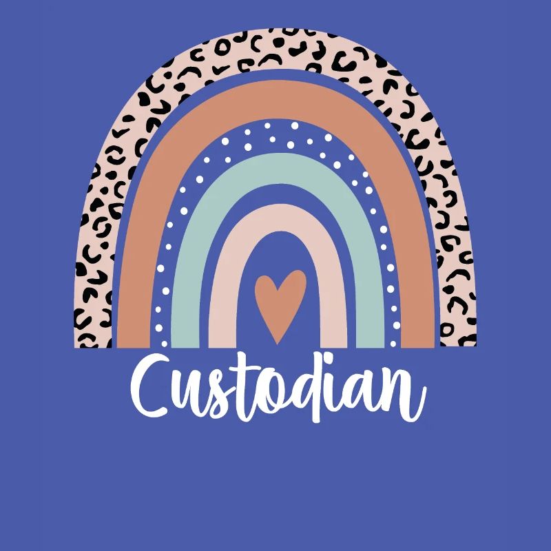 Custodian Rainbow Leopard Funny Custodian