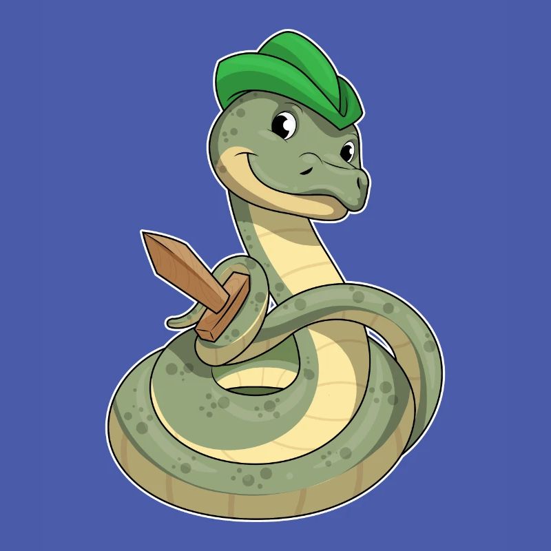 Serpent avec épée