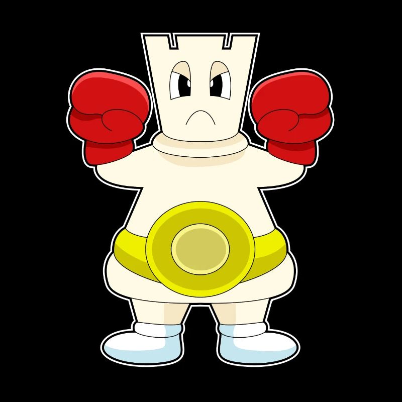 Chess piece rook boxer