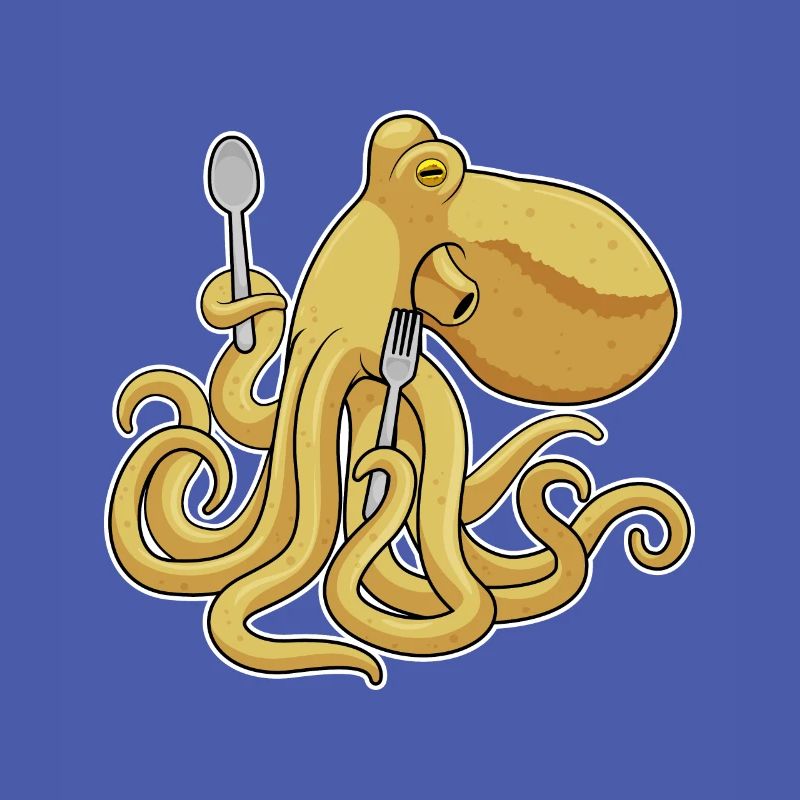 Octopus Food Spoon Fork