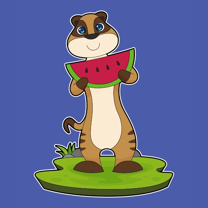 Suricate fruit de pastèque