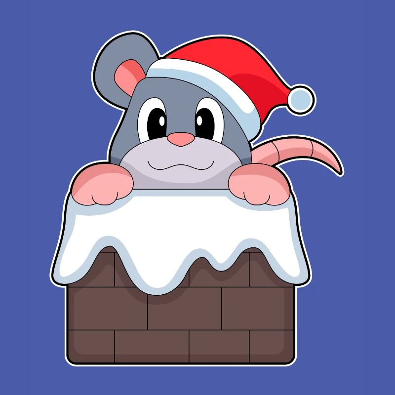 Mur de pierre de Noël de souris