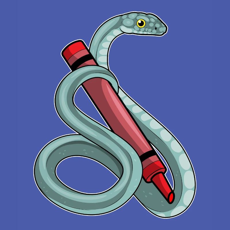 Snake Student Crayon School