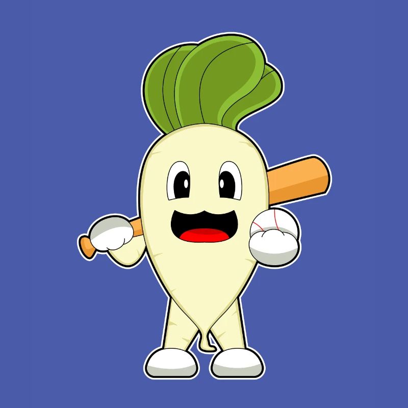 Radieschen Baseball Baseballschläger