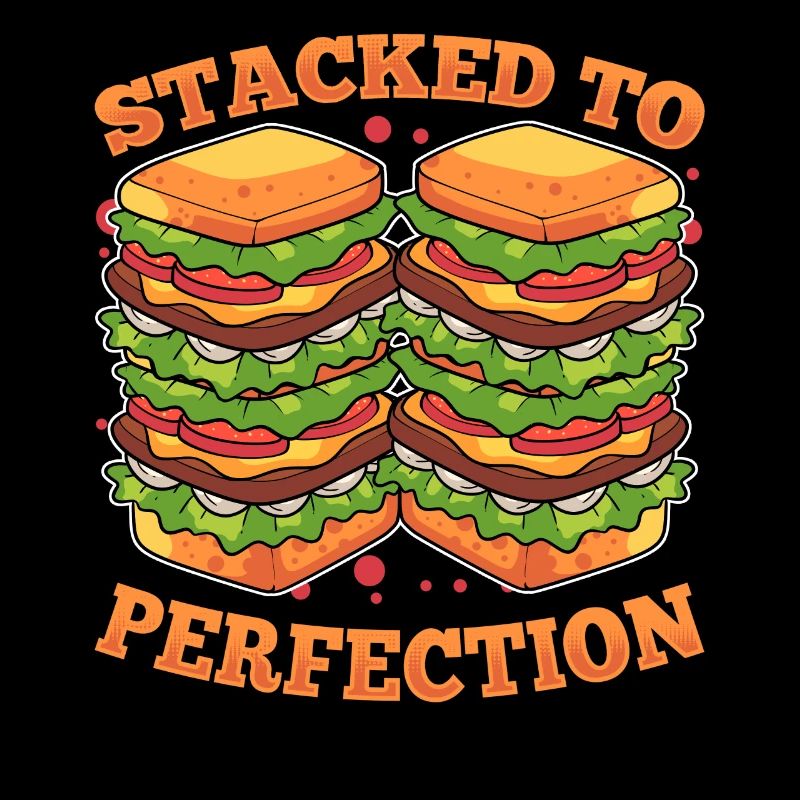 Fun sandwich with ham, meat, tomatoes,