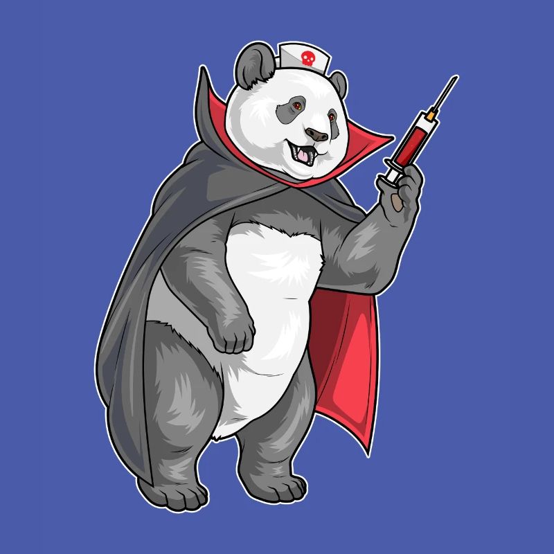Panda Halloween Vampir Krankenschwester