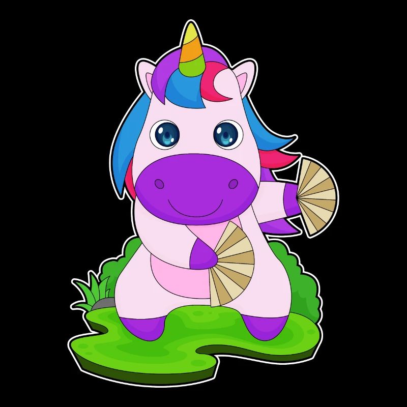Licorne Éventail à main