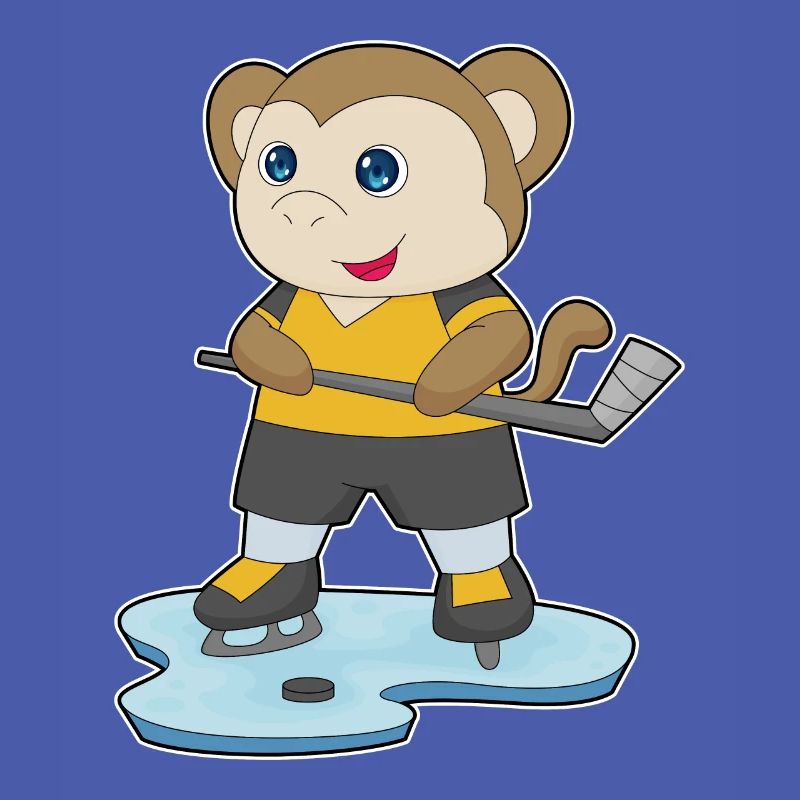 Affe Eishockey Eishockeyschläger