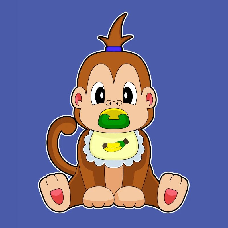 Monkey Banana Pacifier Bib
