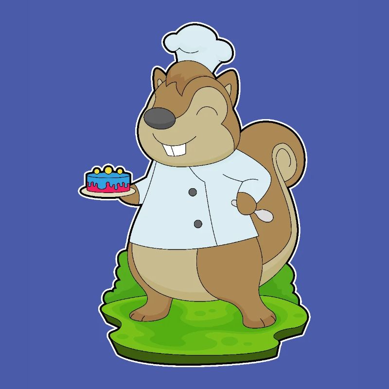 Écureuil Anniversaire Chef