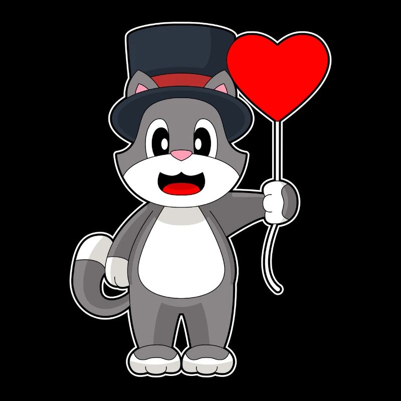 Chat Marié Chapeau Haut de forme Mariage