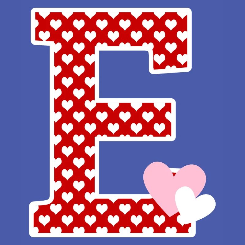 Letter E heart