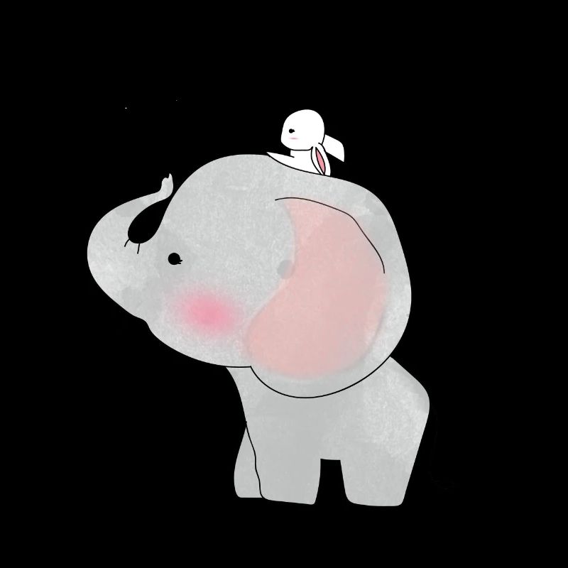 Conception d'amitié éléphant lapin