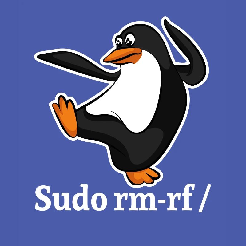 Tux Linux Pingouin Sudo Rm Rf | Computerfreak Hack