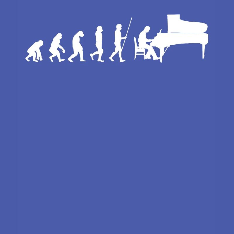Evolution piano player pianist | Gift clave