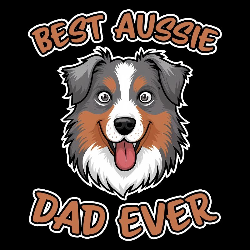 Australian Shepherd Dad Funny Aussie Gift