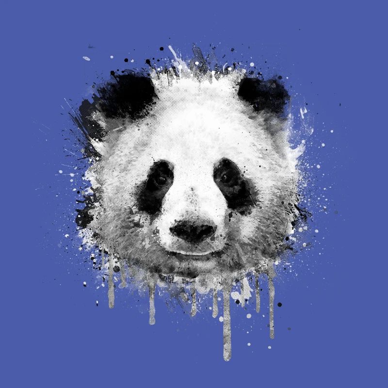 Cool Artistic Panda Portrait ( watercolor design)