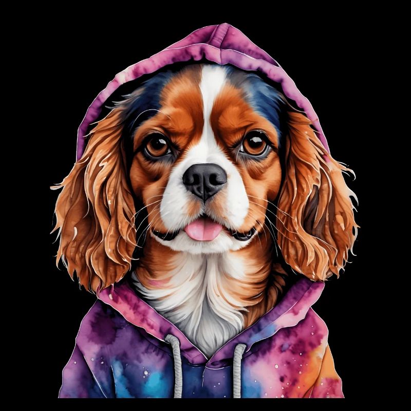 Cavalier King Charles Spaniel Sweat à capuche imprimé chien