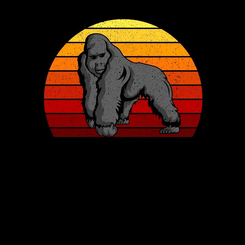 Retro 70s 80s gorilla monkey silverback