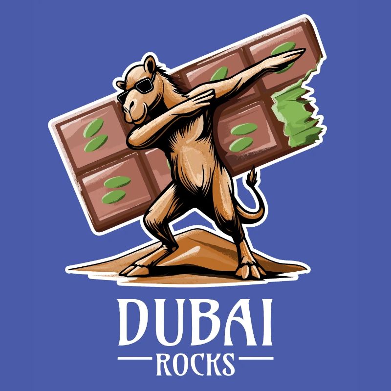 Dubai Rocks - Cooles Dabbing Dromedar Design