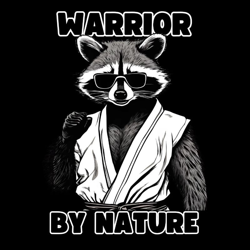 Waschbär Warrior by Nature Geschenkidee