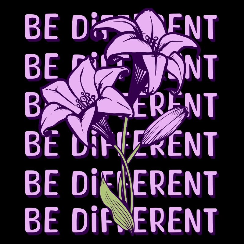 BE DIFFERENT – Fleurs de lys violets Botanique