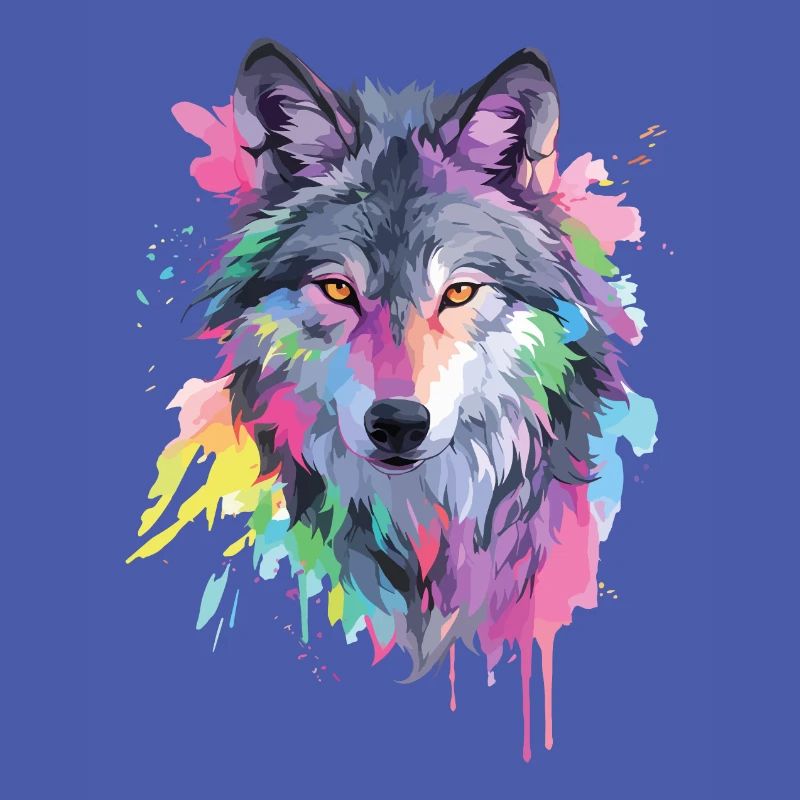 Wolf Wolf Head Predator Forest Nature Wilderness Art