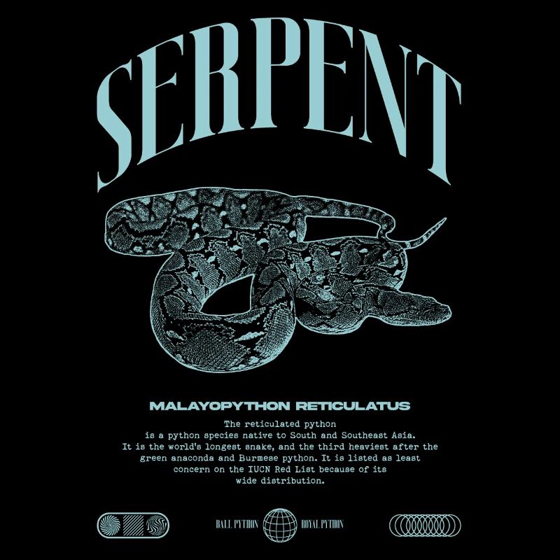 Reticulated Python Reptile Keeper Streetwear
