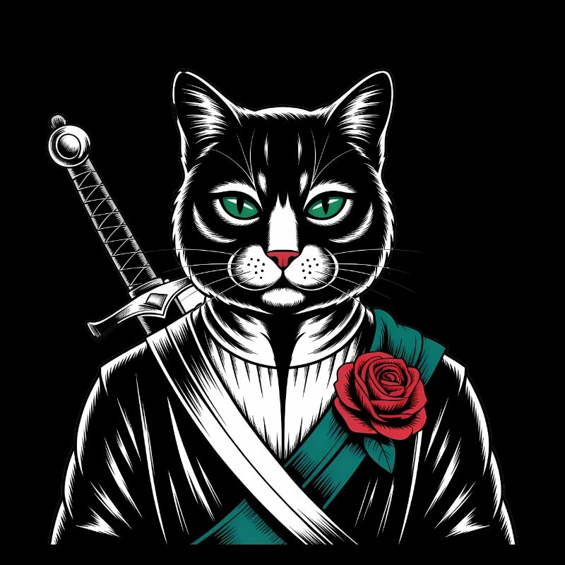 Die Samurai-Katze, die Bushido-Katze