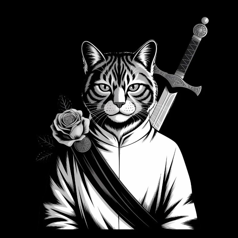 Die Samurai-Katze, die Bushido-Katze