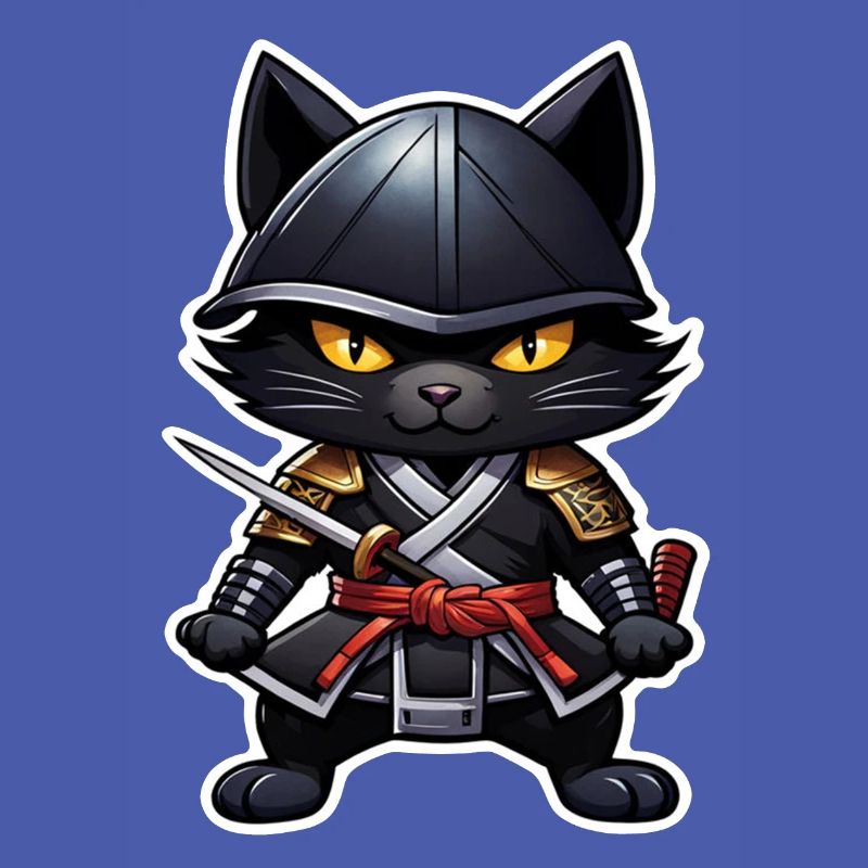 Ninja Cat - Samurai Kitten