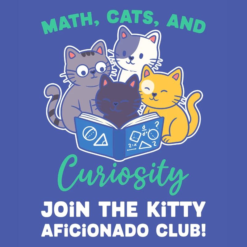 Math Cats Chat Lover Enseignant Étudiant