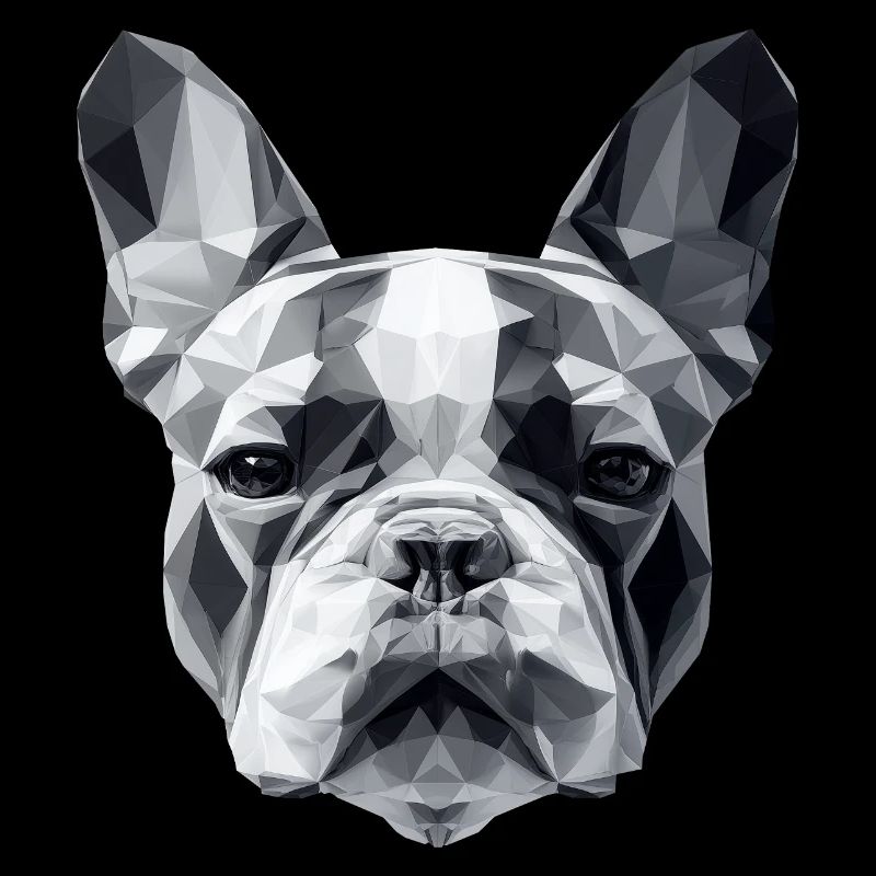 Bouledogue français Low Poly Design