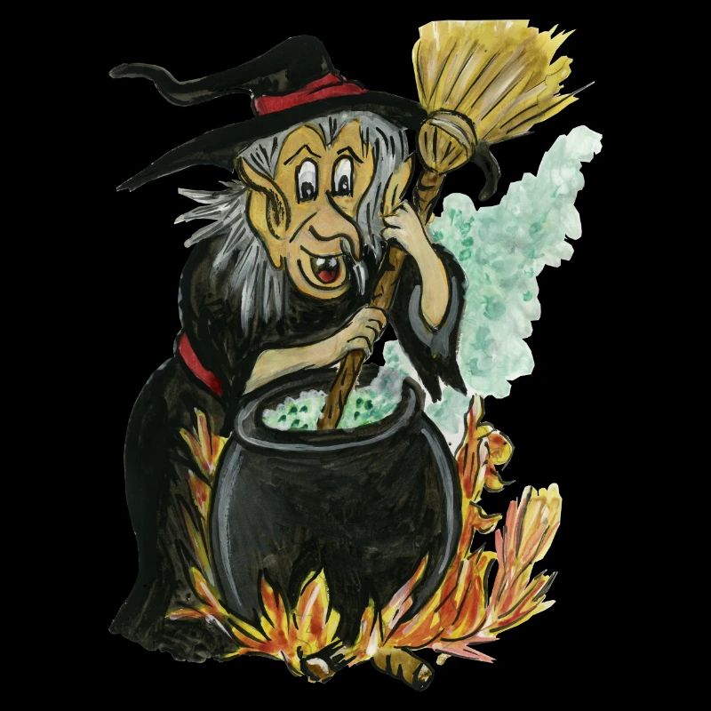 witch in cauldron - cauldron witch