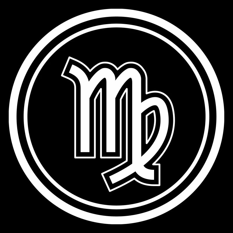 Zodiac sign Virgo symbol circle vector