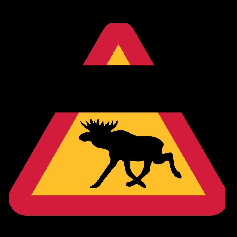 Elch Warnschild