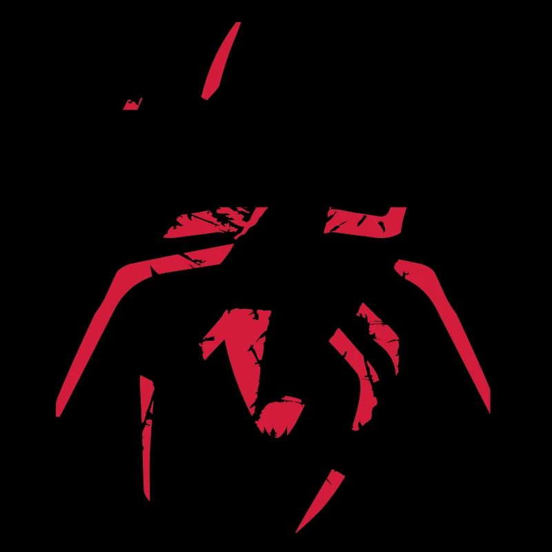 red scratch cracks spider logo design disgusting horror