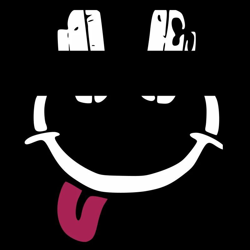 Casque d'écoute - smiley - langue