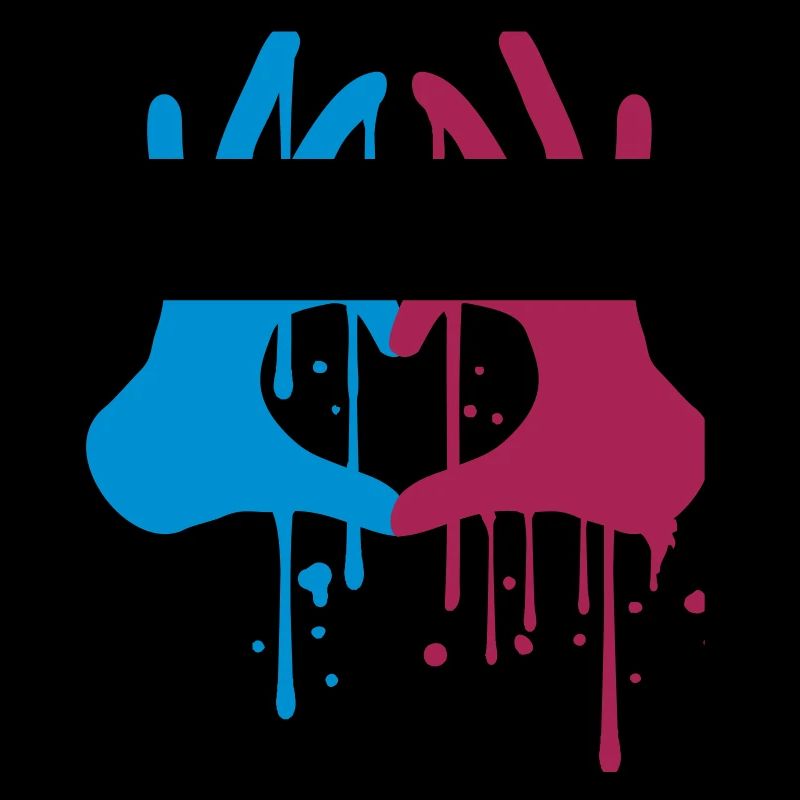 graffiti drops spray color 2 haende paar team ha