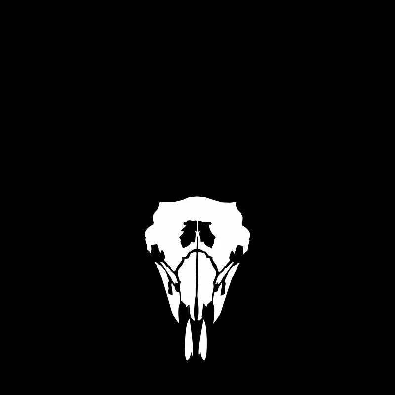 Hirschgeweih und Schädel