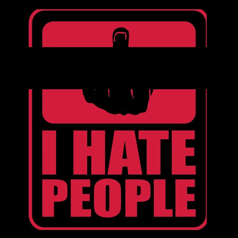 Middle finger evil cool logo humans text sticker