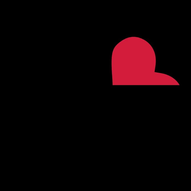 Number 4 & red heart