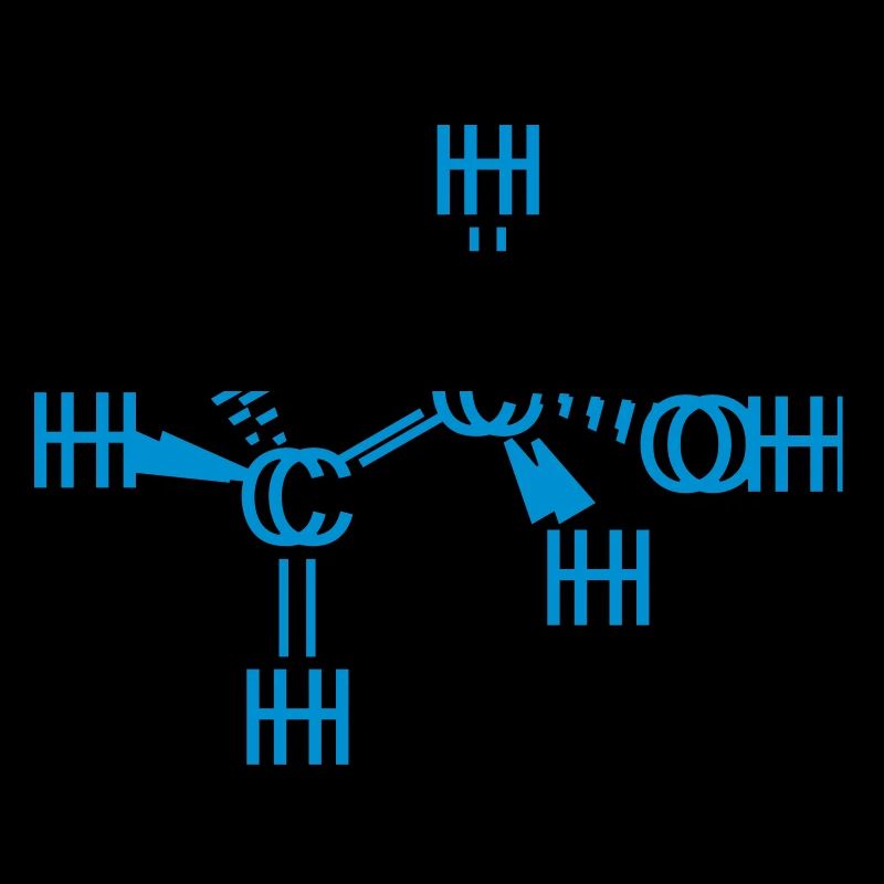 Ethanol Alcohol Molecule seen drunk.