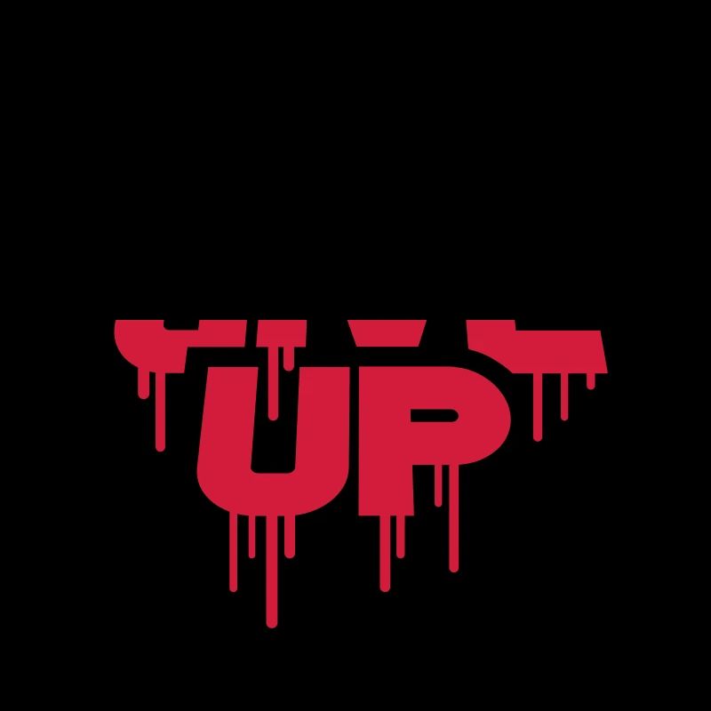 red graffiti drops spray persevere cool never
