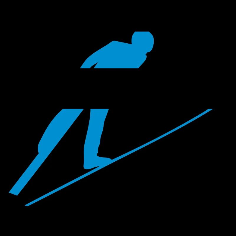 Nordic combination ski jump silhouette 1