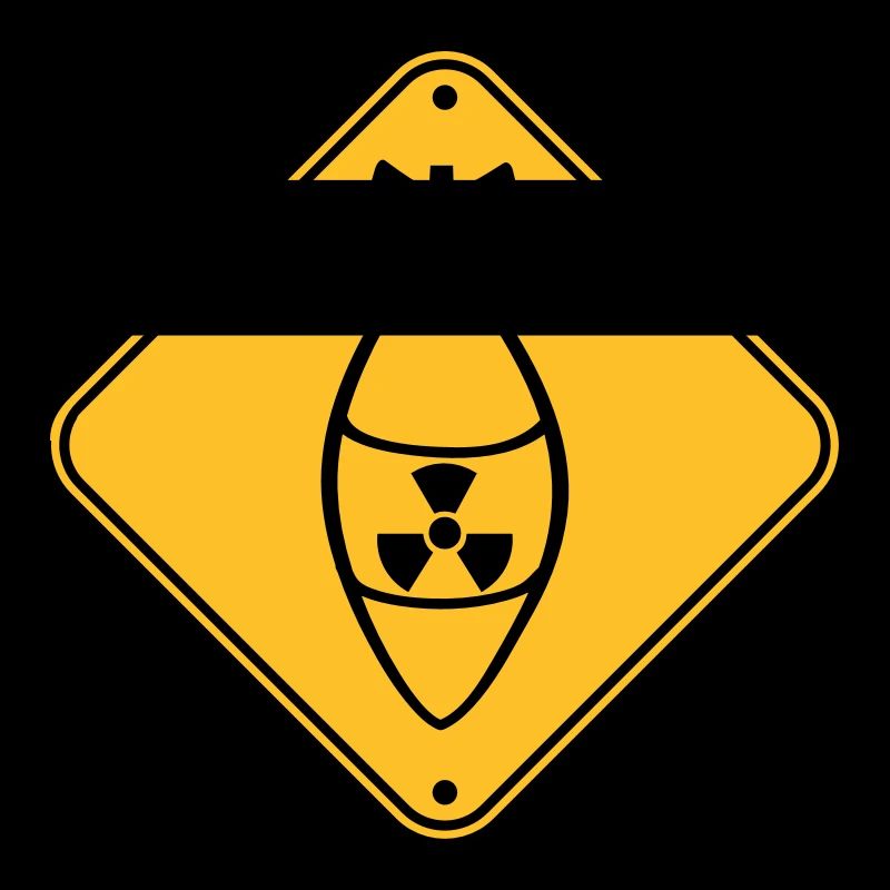 shield danger caution warning caution atomic bomb r