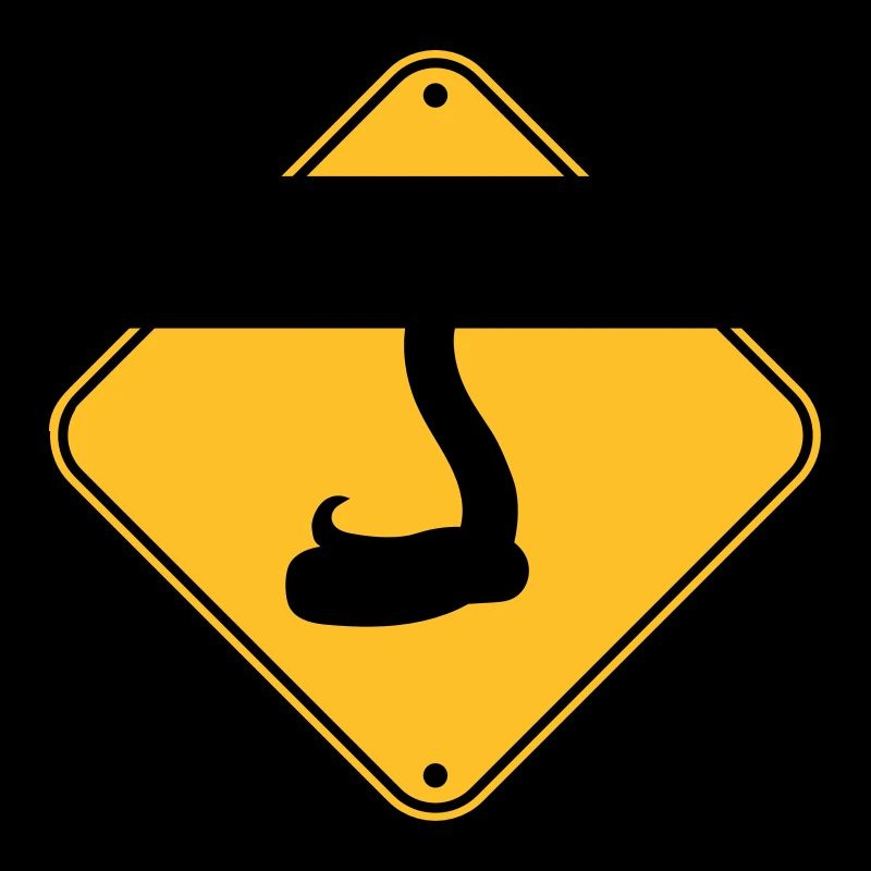 snake caution caution caution note sign s